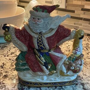 Vintage Omnibus by Fitz and Floyd Santa Teapot